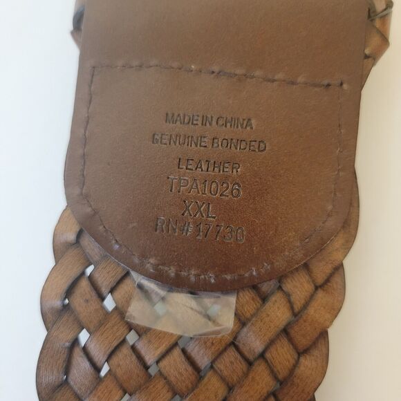 Women's Boho Belt Braided Brown Leather Size XL Belt - Picture 5 of 8
